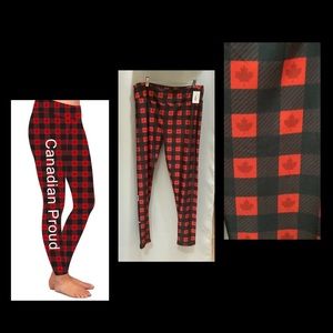 Luv21 Leggings Women’s 2 to 10 & 12 to 20 Yoga Canadian Proud Pattern